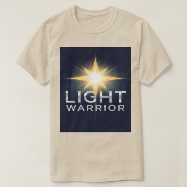 T-shirt Bright Star Shine Light Guerrier Hommes (Design devant)