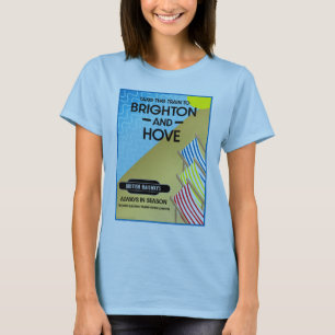T-shirt Brighton Et Hove Train Travel Beach Art