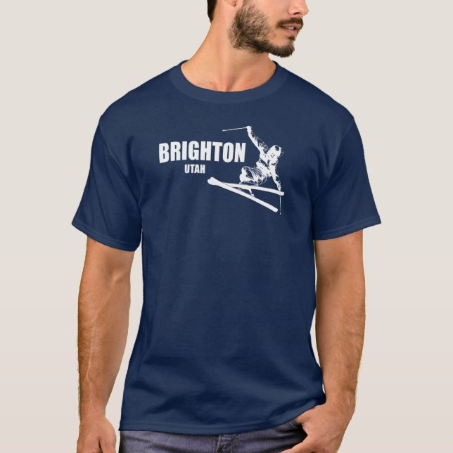 T-shirt Brighton Resort Utah Skier (Devant)