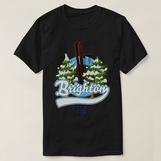 T-shirt Brighton Utah pour skier (Design devant)