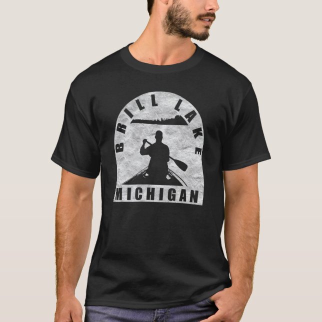 T-shirt Brill Lake Canoeing Michigan (Devant)