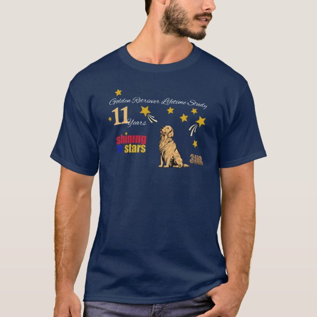 T-shirt Brillant avec le design des étoiles. (Devant)