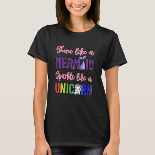 T-shirt Brille comme une sirène brille comme une licorne