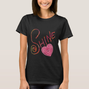 T-shirt Brille   Élégante calligraphie texturée d'art