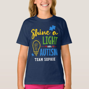 T-shirt Brille une lumière sur l'autisme équipe personnali