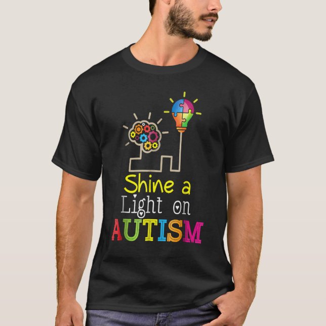 T-shirt Briller Une Lumière Sur L'Autisme Puzzle Autisme P (Devant)