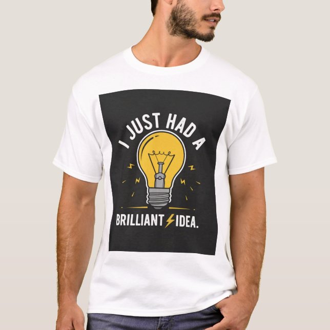 T-shirt Brilliant Idea Lightbulb Electrical Engineer Gift (Devant)