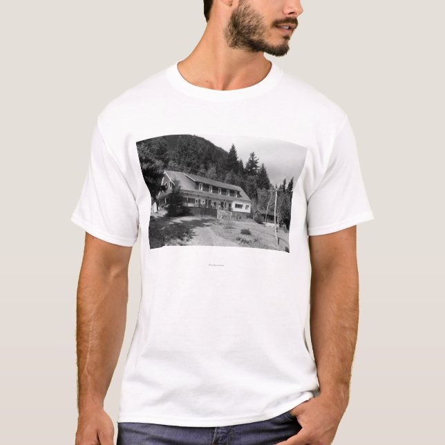 T-shirt Brinnon, vue de WA d'auberge olympique sur le (Devant)