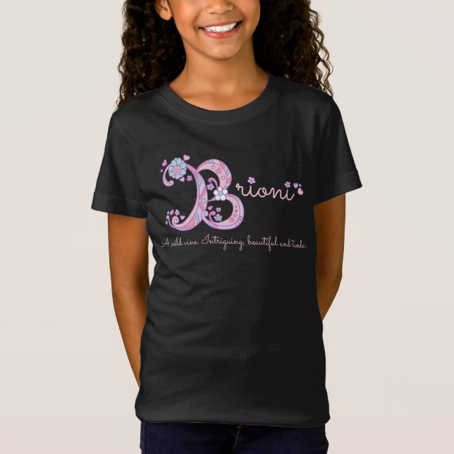 T-Shirt Brioni filles B nom signifiant monogramme (Devant)