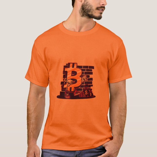 T-shirt Brique Mur Nombre 7 Or (Devant)