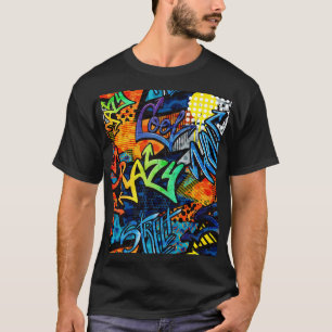 T-shirt Briques de graffitis : Abstrait urbain