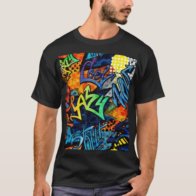 T-shirt Briques de graffitis : Abstrait urbain (Devant)