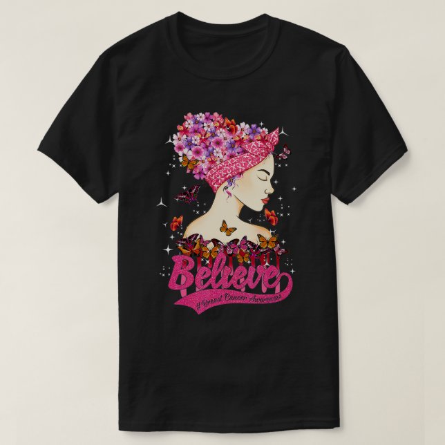 T-shirt Brisast Cancer Awareness Warrior Support Arbitrair (Design devant)