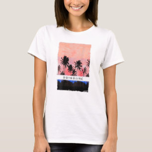 T-shirt Brisbane Australie Sunset Vacances Souvenir