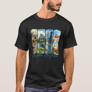 T-shirt Brisbane Australie Voyage Coup de Pinceau Souvenir