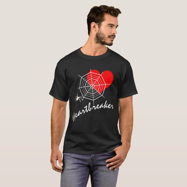 T-shirt Brise-coeur Noir (Devant entier)