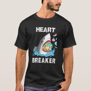 T-shirt Brise-Coeur Requin Et Candies Valentine Couple M