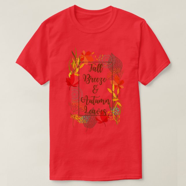 T-shirt Brise d'automne et feuilles d'automne (Design devant)