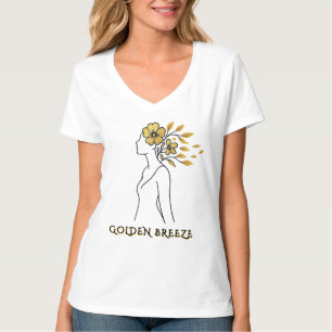 T-shirt Brise d'or - Silhouette minimaliste de flux