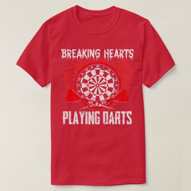 T-shirt Briser les coeurs Jouer des fléchettes (Design devant)