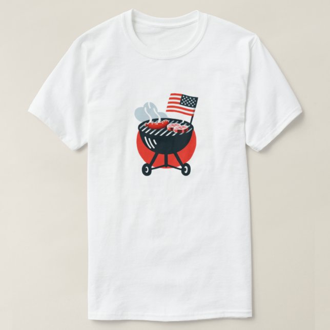 T-shirt brisket butts ribs & freedom (Design devant)