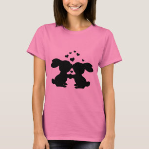 T-shirt Brisser des lapins avec chemise de coeur