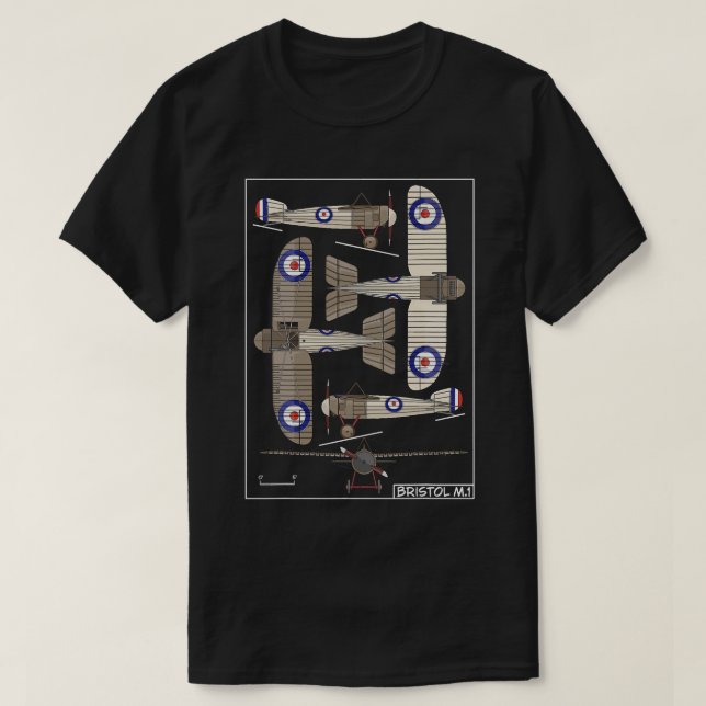 T-shirt Bristol M.1 Monoplane Scout britannique WW1 Fighte (Design devant)