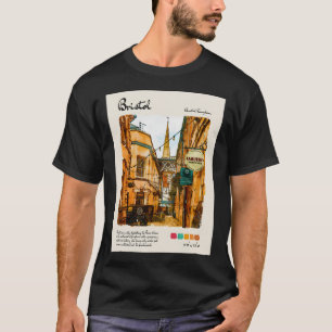 T-shirt Bristol Vintage Aquarelle Voyage