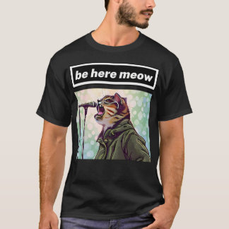 T-shirt Brit Pop Cat - Be Here Meow