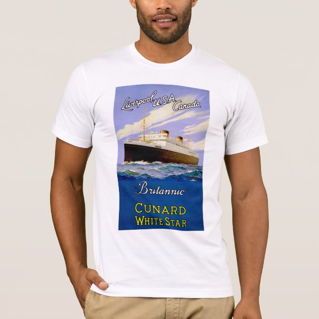 T-shirt ~ Britannic Liverpool, Etats-Unis, Canada (Devant)