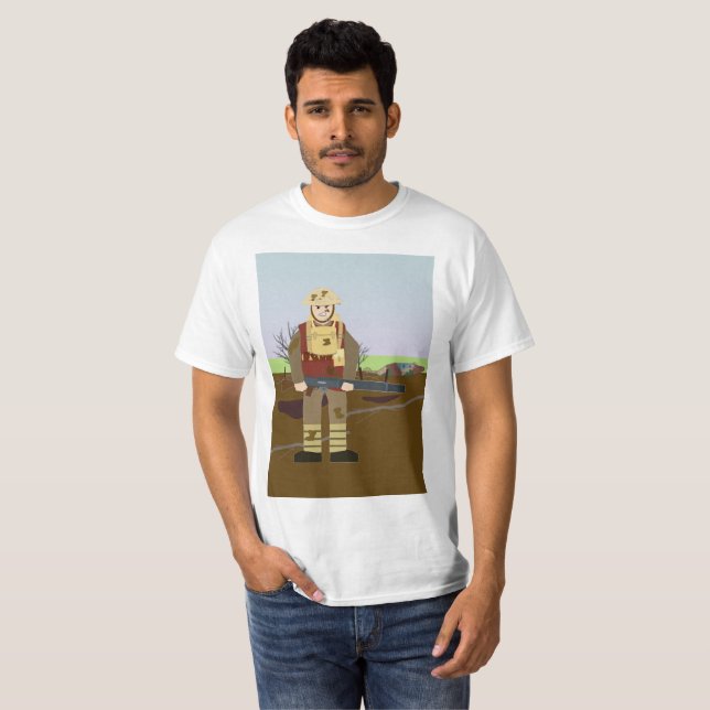 T-shirt britannique d'artilleur de 2# Lewis (Devant entier)