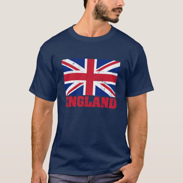 T-shirt britannique de drapeau d'Union Jack (Devant)