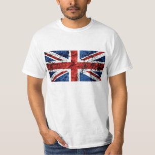 T-shirt BRITANNIQUE de GRUNGE de DRAPEAU