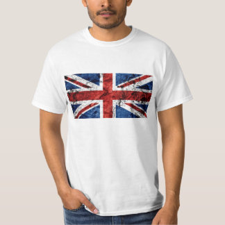 T-shirt BRITANNIQUE de GRUNGE de DRAPEAU