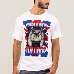T-shirt britannique et britannique de bouledogue