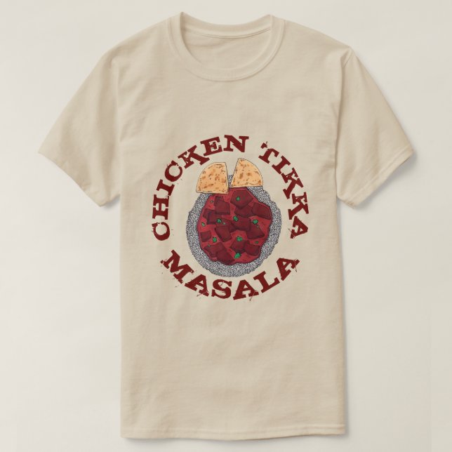 T-shirt Britanniques Alimentation Indien Takeaway Poulet T (Design devant)