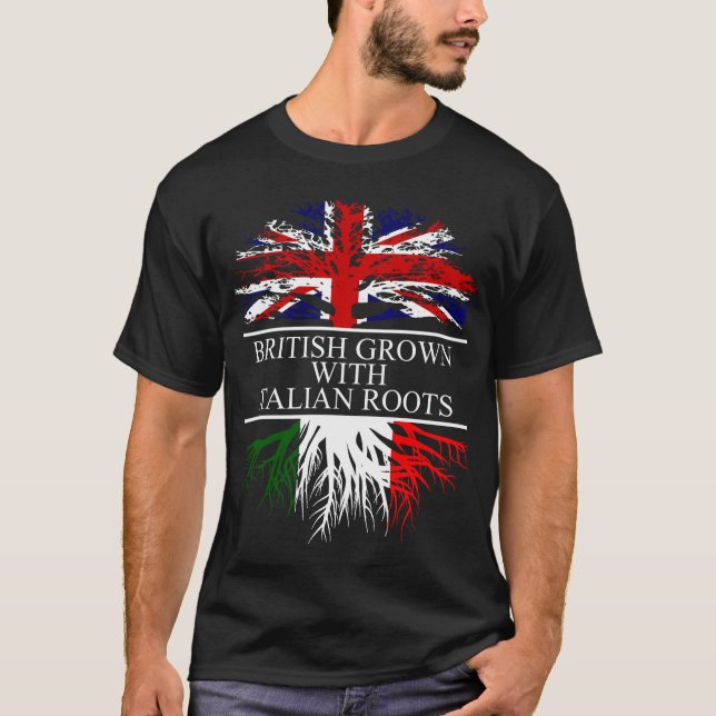 T-shirt Britanniques cultivés avec des racines italiennes  (Devant)