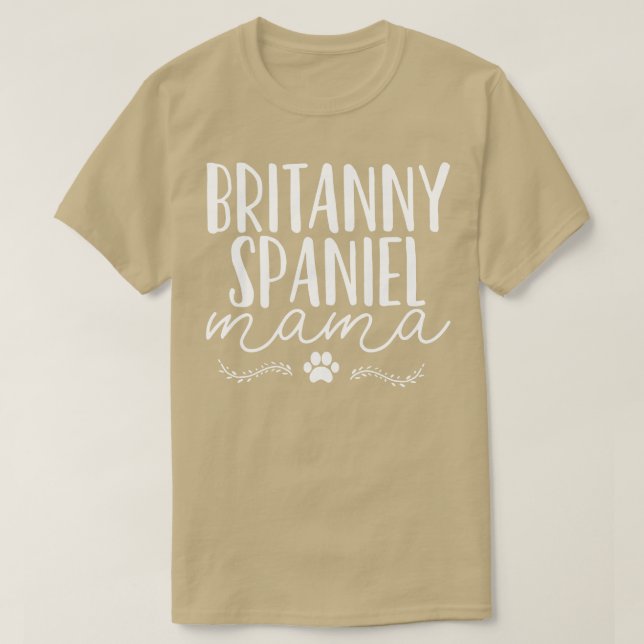 T-shirt Britanny Spaniel Chien Maman (Design devant)