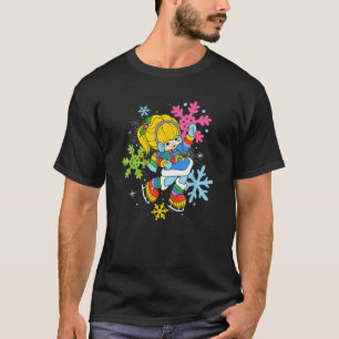 T-shirt Brite de l'arc-en-ciel Noël Flocons de neige color