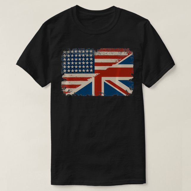 T-shirt British American Flag (Design devant)