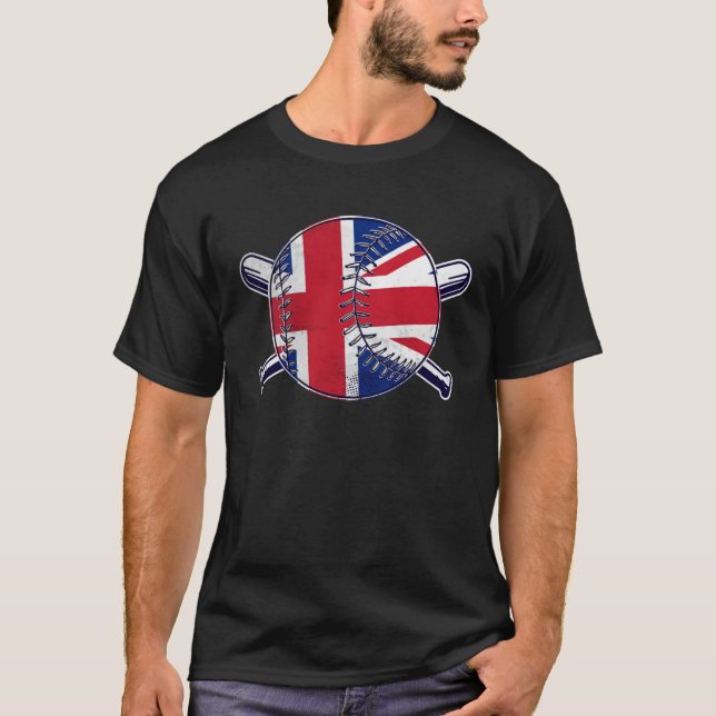 T-shirt British Baseball Sport United Kingdom Baseball Tea (Devant)