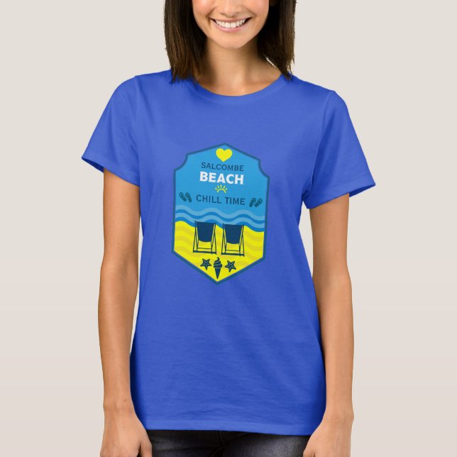 T-shirt British Beach Theme Gift (Devant)