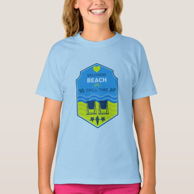 T-shirt British Beach Theme Gift (Devant)