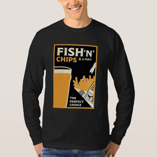 T-shirt British Classic Fish and Chips (Devant)