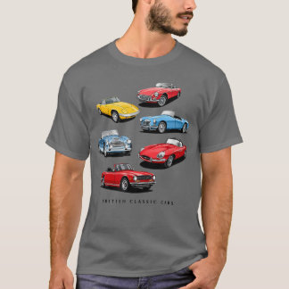 T-shirt British Classic Sports Car Collection vintage
