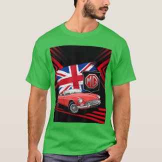 T-shirt British Classic Sports Car MG MGB Convertible fami