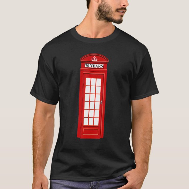 T-shirt British England London Red Téléphone Box Téléphone (Devant)