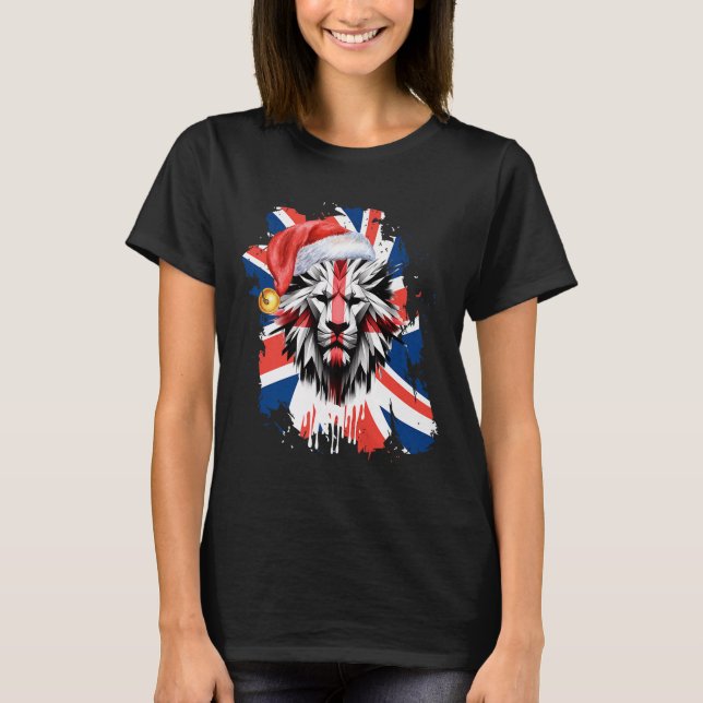 T-shirt British Flag Christmas Royaume-Uni Anglais Premium (Devant)