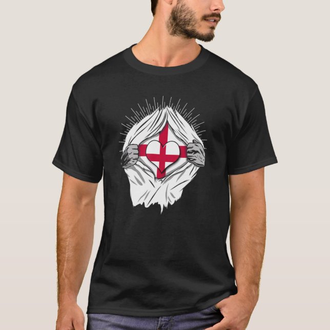 T-shirt British flags home of England (Devant)
