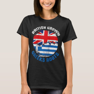 T-shirt British Gros Greeks Racines drapeaux Vintages pour